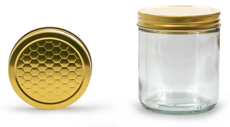 Honigglas neutral mit Deckel